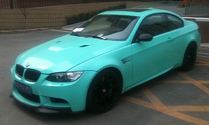 Mint Green BMW E92 M3 Spotted in China