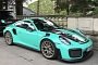 Mint Green Porsche 911 GT2 RS with Impossible Black Calipers Owned by The Family
