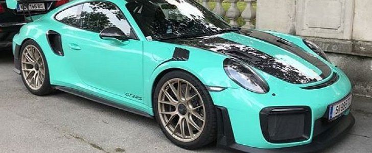 Mint Green Porsche 911 GT2 RS with Impossible Black Calipers
