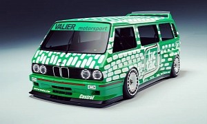 Minty E30 BMW M3 Transporter T3 Kicks Off Another Year of Bonkers CGI Mashups