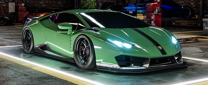 Minty Widebody Lambo Huracan Spits Digital Flames, Has Raw Forged Carbon  “Flesh” - autoevolution