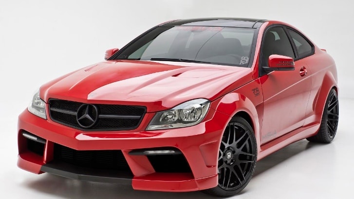 Modest Yet Nice Tuning for Red Mercedes C Class —  Gallery