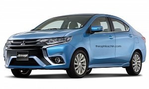 Mitsubishi Attrage Receives Outlander's Styling Cues, Is This Too Much for the Sedan?