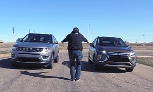 Mitsubishi Eclipse Cross vs. Jeep Compass: Two Slow Crossovers Racing