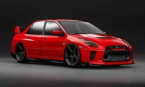 Mitsubishi Evo "R35 GT-R" Face Swap Rendering Is JDM Awesomeness