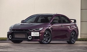 Mitsubishi Evo Revival Is Out for Subaru STI Blood in Futuristic Rendering