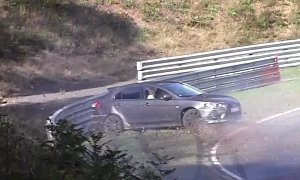Mitsubishi Lancer Sportback Crashes at the Nurburgring