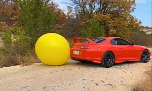 MKIV Toyota Supra vs. Balloon on the Tailpipe Experiment Goes Exactly As Expected