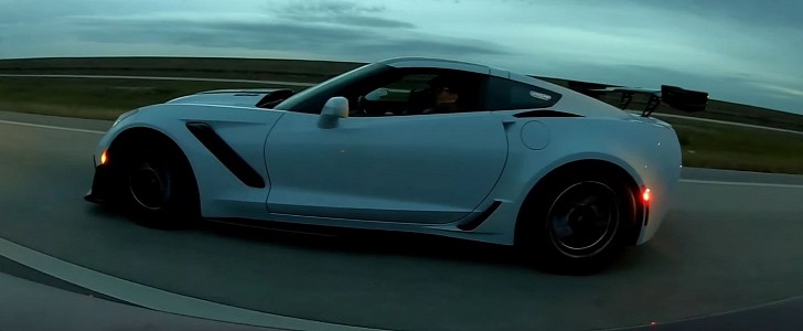 Corvette ZR1 C7 takes on Challenger Hellcat, neither being stock