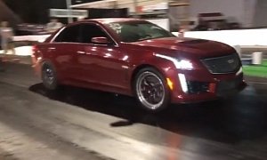 Procharged Cadillac CTS-V Sets 1/4-Mile World Record with Amazing 9.05s Pass
