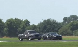 Modded Chevrolet Silverado Drag Races Nissan GT-R, the Gap Is Hilarious