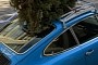 Model Elsa Hosk Carries Her Christmas Tree on Top of a Classic Porsche 911