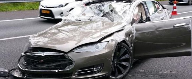 Model S after rolling over