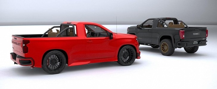 Two-Door Chevy Silverado Blazer SUV and GMC Jimmy rendering by wb.artist20 