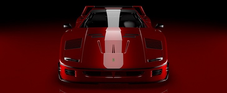 Ferrari FXX40 rendering by Travis Walmsley