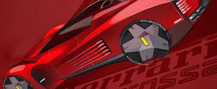 Modern Ferrari Testarossa Rendered