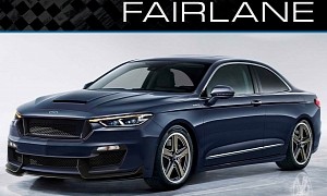 Modern Ford Fairlane Imagines “Cheap V6 Performance” Two-Door via Taurus SHO
