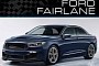 Modern Ford Fairlane Imagines “Cheap V6 Performance” Two-Door via Taurus SHO