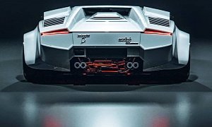 Modern Lamborghini Countach Concept Looks Clean, Has Slim Lights