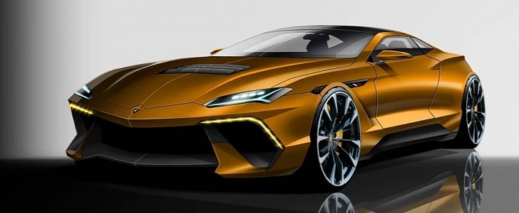 Modern Lamborghini Espada rendering