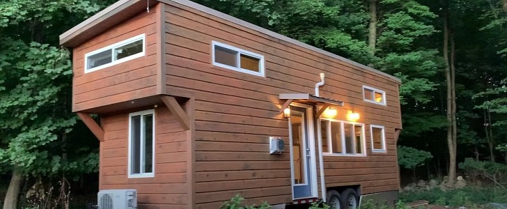 Rustic tiny home with double loft 