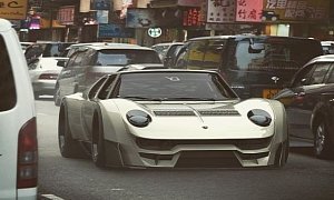 Modernised Lamborghini Miura Looks Real in Tokyo, Is Actually a Render