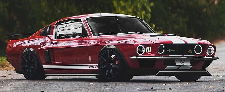 Modernized 1967 Ford Mustang Shelby GT500 rendering