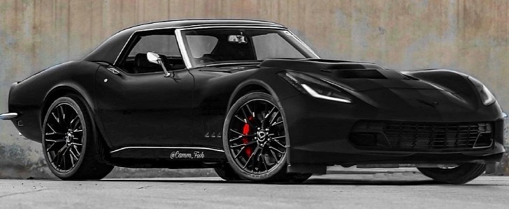 Modernized C3 Corvette rendering