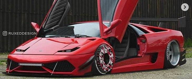 Modernized Lamborghini Diablo rendering