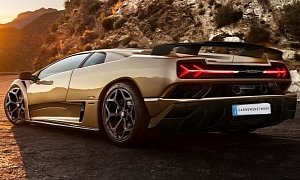 Modernized Lamborghini Diablo Looks Spot On, Massive Diffuser Dominates Rear End