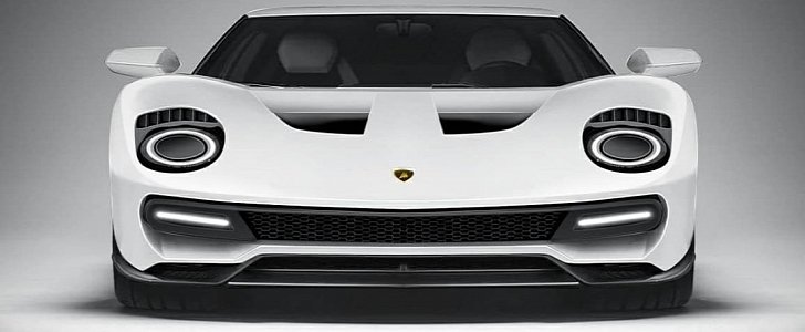Modernized Lamborghini Miura rendering