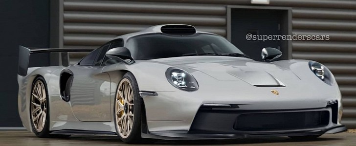 Modernized Porsche 911 GT1 rendering
