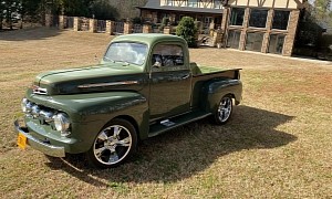 Modified 1951 Ford F-1 Pickup Truck Flexes 239 Flathead V8 Muscle