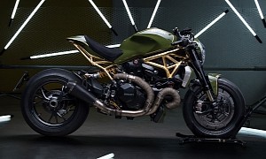 Modified Ducati Monster 1200 R Comes With 24-Karat Gold Plating on Its Framework