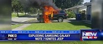 Modified Jeep Engulfed In Flames by Samsung Galaxy Note 7