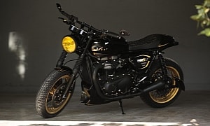 Modified Triumph Speed Twin Wears the Black and Gold Colorway Better Than Most