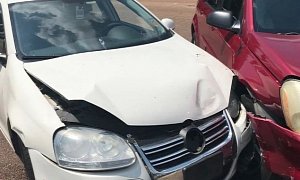 Mom’s Nagging on Car Seat Saves Baby in Crash that Totals Volkswagen Jetta