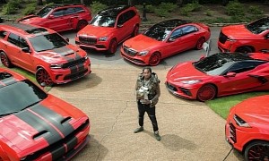 Moneybagg Yo Displays His Luxurious Collection of Red Cars for his 30th Birthday