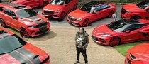 Moneybagg Yo Displays His Luxurious Collection of Red Cars for his 30th Birthday