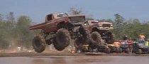 Monster Trucks Jumping into Mud: Louisiana Mudfest