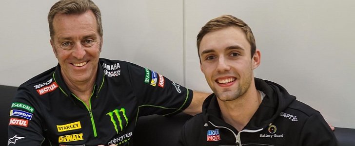 Tech 3's Herve Poncharal with their new rider for 2017, Jonas Folger