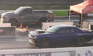 Monstrous Ford F-150 Hits the Drag Strip and Immediately Faces a Very Big Problem