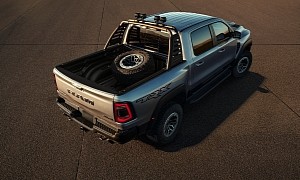 Mopar Accessories for 2021 Ram TRX Include Off-Road Rock Rails, Bed Tire Carrier