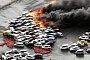 More Than 100 Cars Burn at Storage Site During Typhoon Jebi