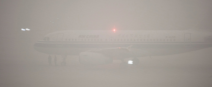Pollution on Beijing's International Airport