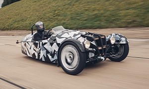 Morgan Working on All-New Three-Wheeled Model and Here It Is Undergoing Tests