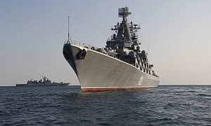 Moskva and Admiral Grigorovich Russian Warships Participate in Black Sea Drills