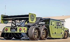 Most Badass Custom Humvee Ever Looks Ready to Drive 6 Wheels Over Enemy Lines at F1 Speeds