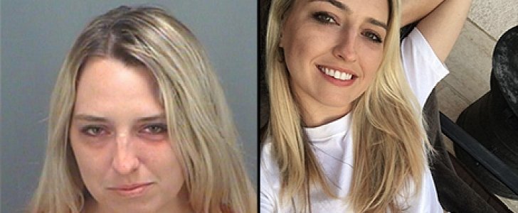 Kate Lamothe, booking photo and Instagram pic