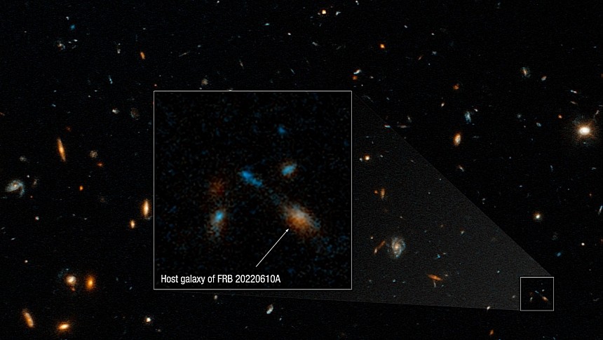 Hubble looks at the birth place of the most distand and powerful fast radio burst
